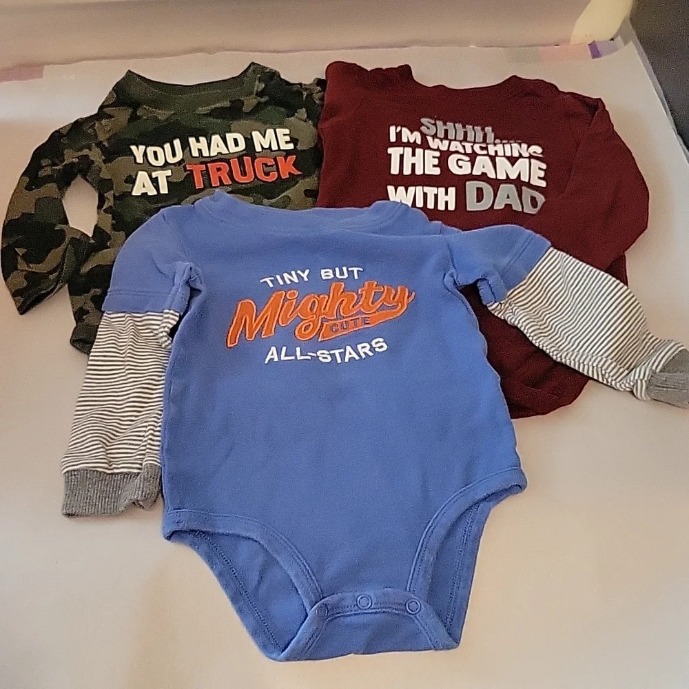 3 Garanimals Long Sleeve Onesies